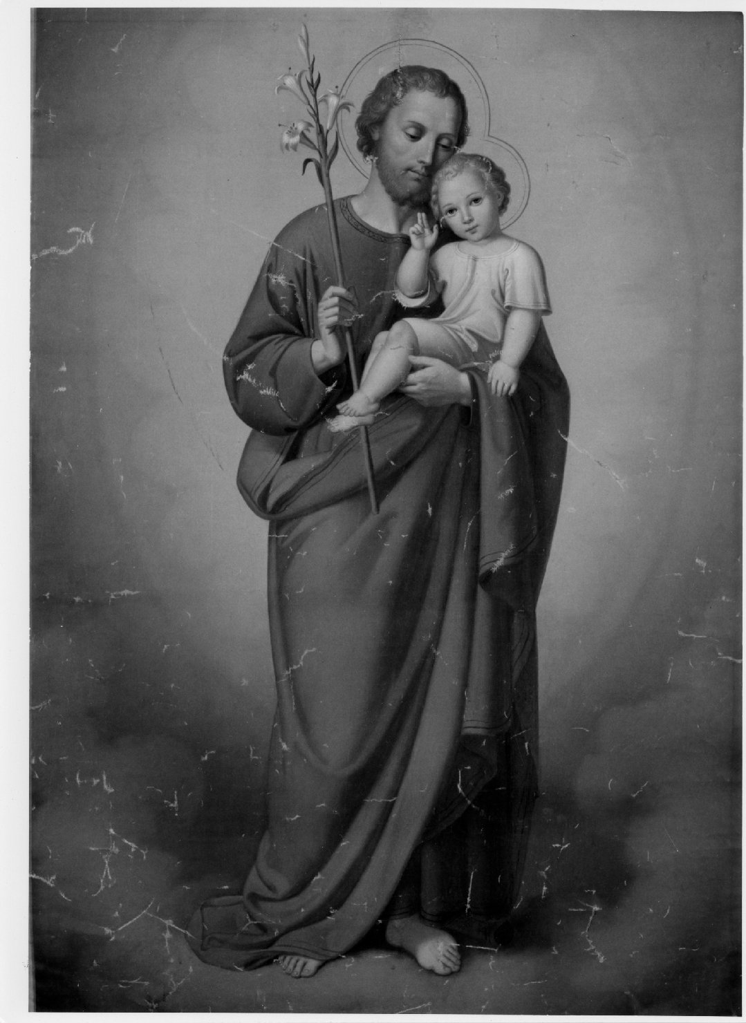 San Giuseppe con Gesù Bambino (stendardo) - ambito veneto (inizio sec. XX)