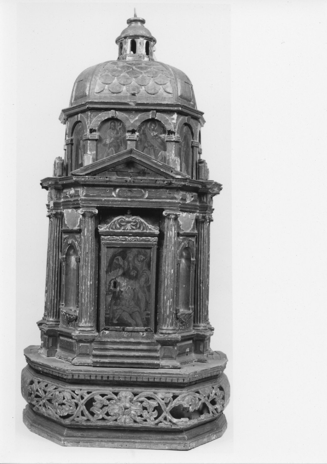 deposizione di Cristo dalla croce, San Martino, San Giovanni Battista (tabernacolo - a tempietto) - ambito veneto (sec. XIX)