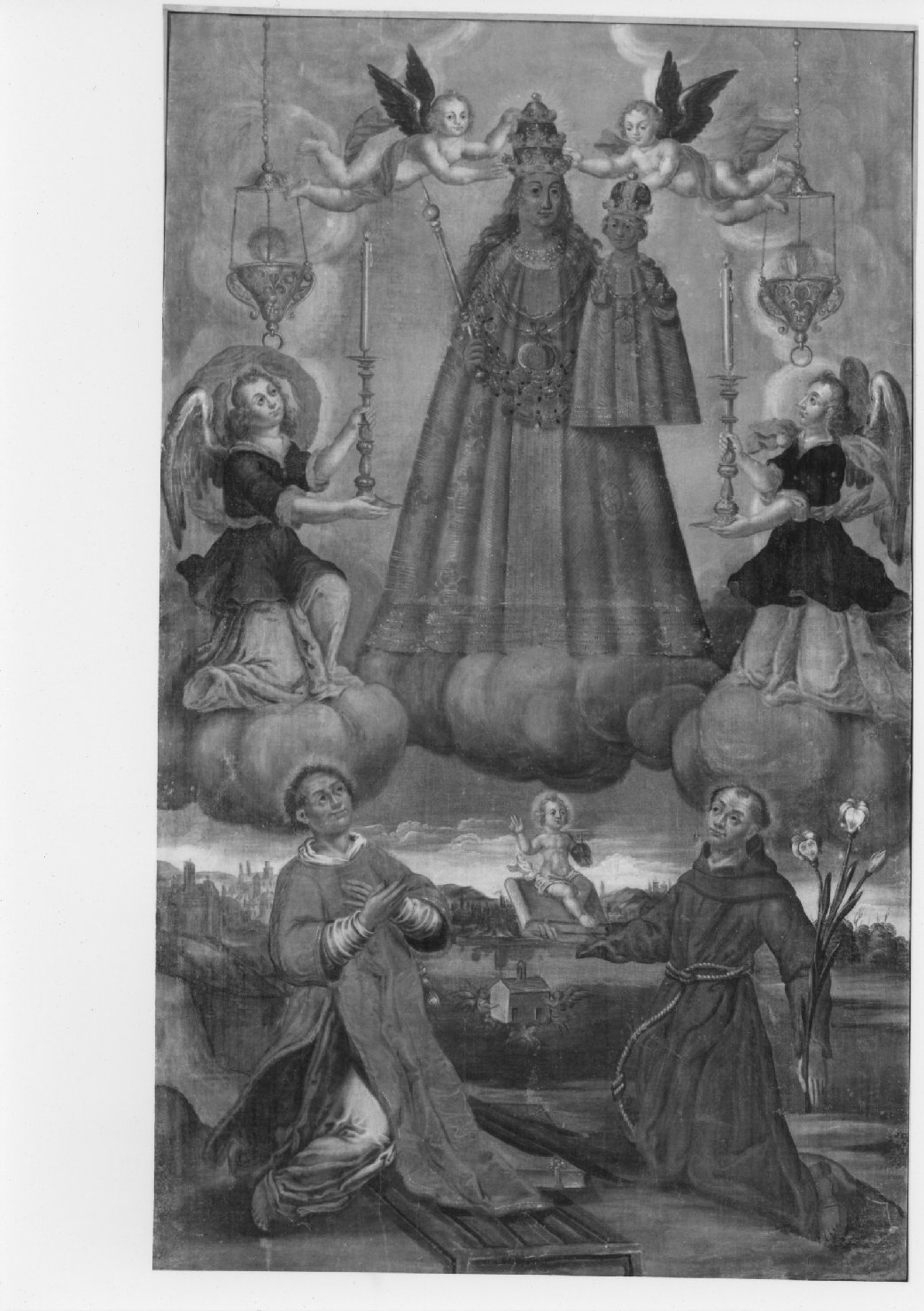 Madonna di Loreto tra San Lorenzo e Sant'Antonio da Padova (dipinto) - ambito veneto (sec. XVIII)