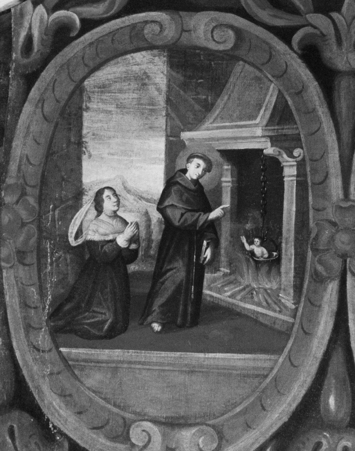 Sant' Antonio da Padova e il miracolo del neonato (dipinto, ciclo) - ambito veneto (sec. XVIII)