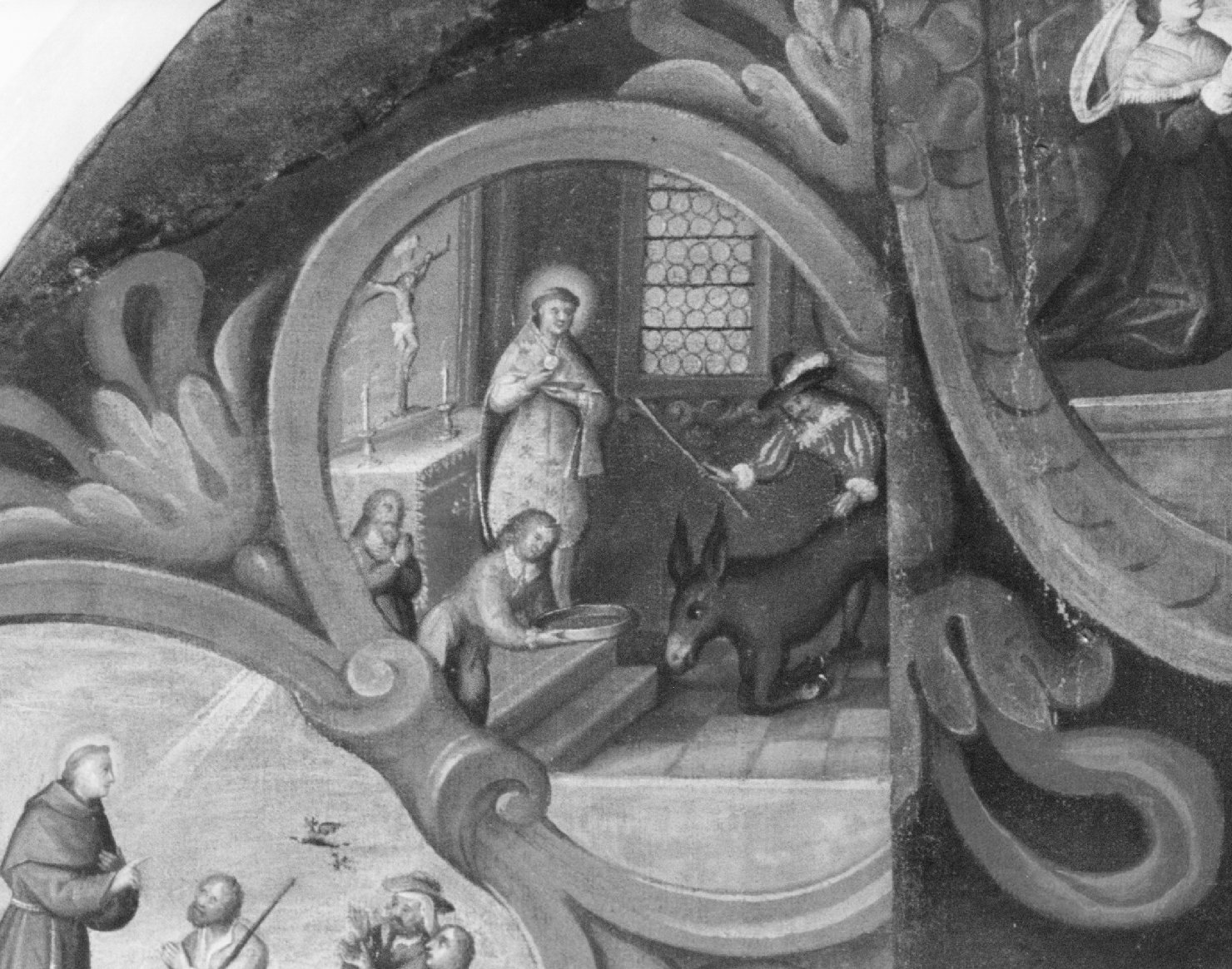 Sant' Antonio da Padova e il miracolo dell'asino (dipinto, ciclo) - ambito veneto (sec. XVIII)