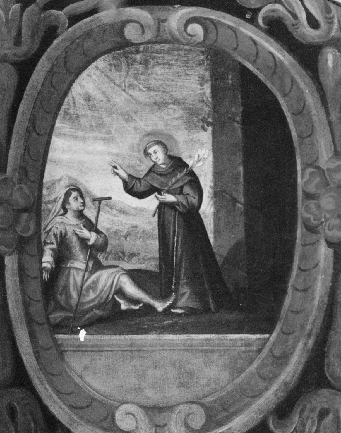 Sant' Antonio guarisce una donna inferma (dipinto, ciclo) - ambito veneto (sec. XVIII)