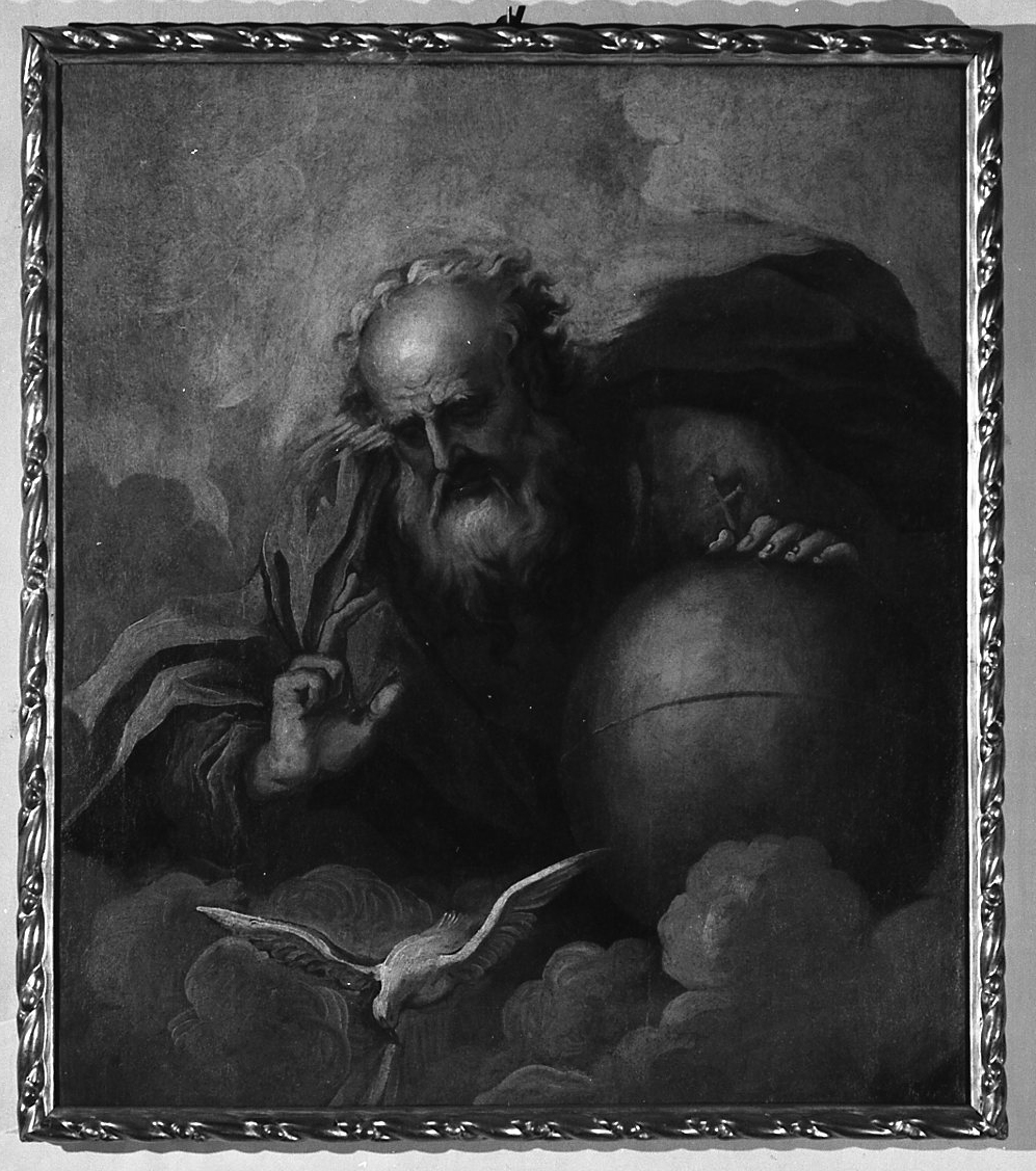 Dio Padre con globo e Colomba dello Spirito Santo (dipinto) - ambito veneto (sec. XVIII)