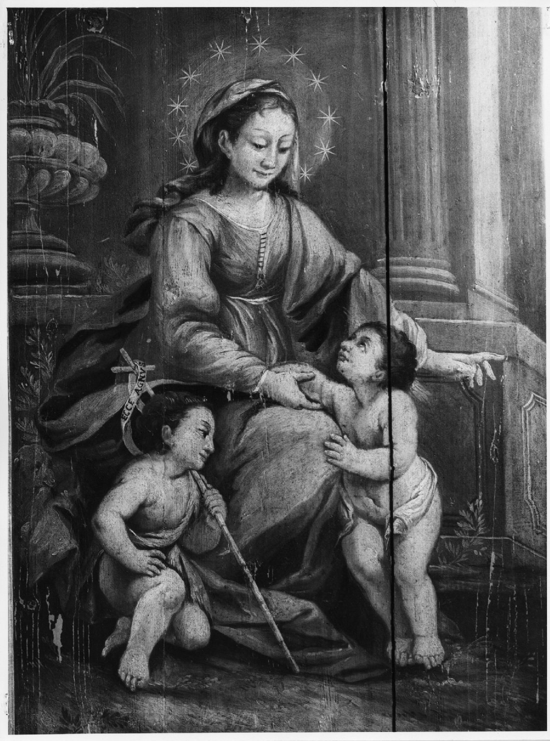 Madonna con Bambino e San Giovannino (dipinto) - ambito veneto (metà sec. XVIII)