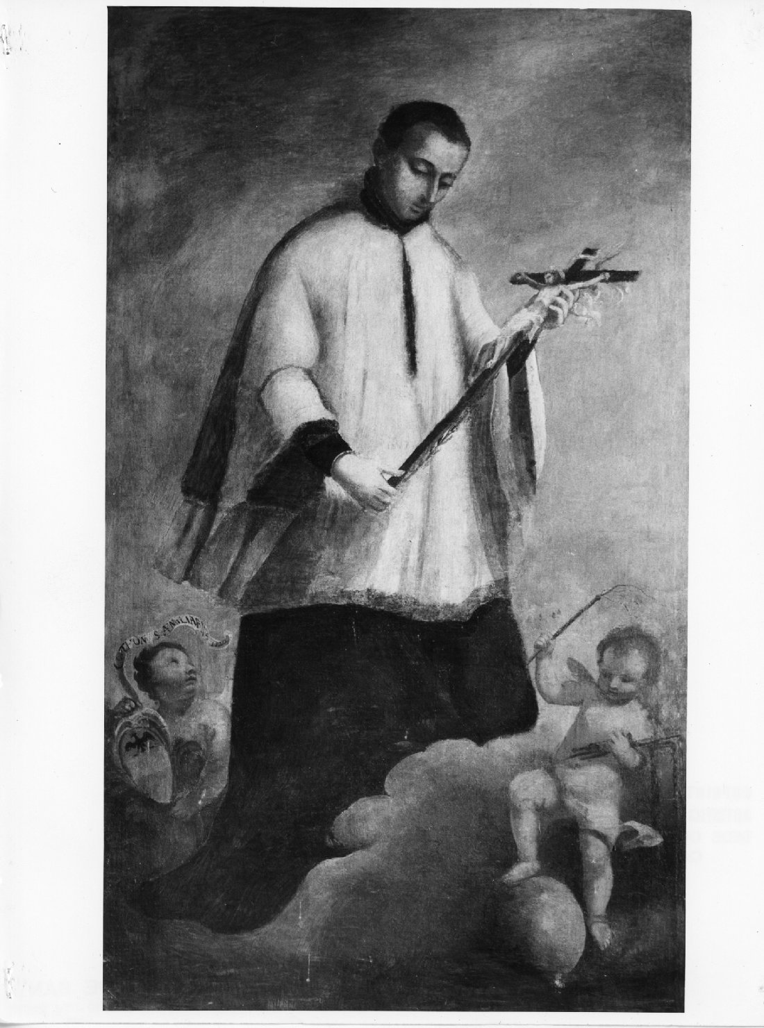 San Luigi Gonzaga adora il Crocifisso (dipinto) - ambito veneto (sec. XVIII)