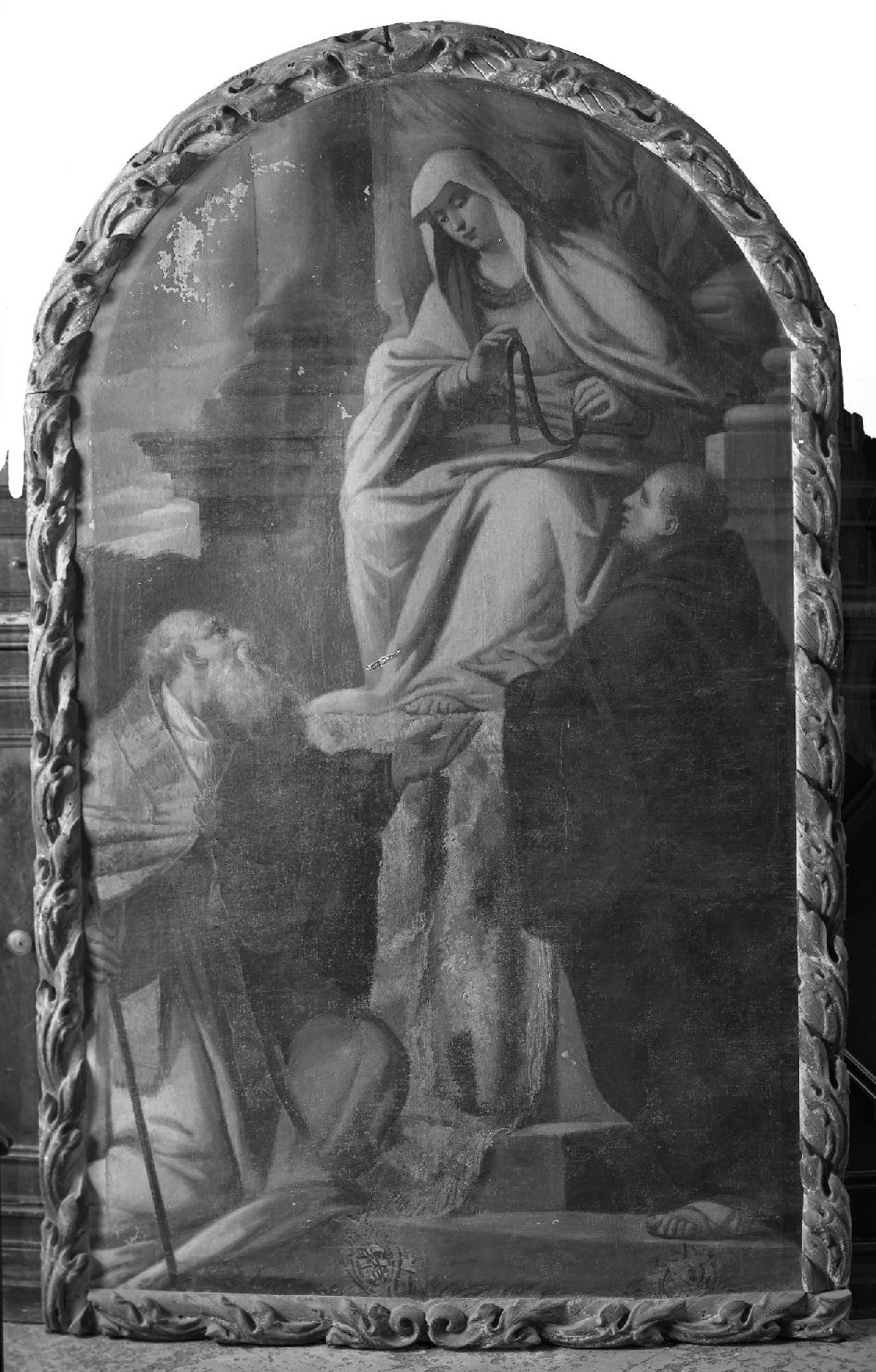 Madonna della Cintura tra San Domenico e San Prosdocimo (dipinto) - ambito veneto (sec. XVII)