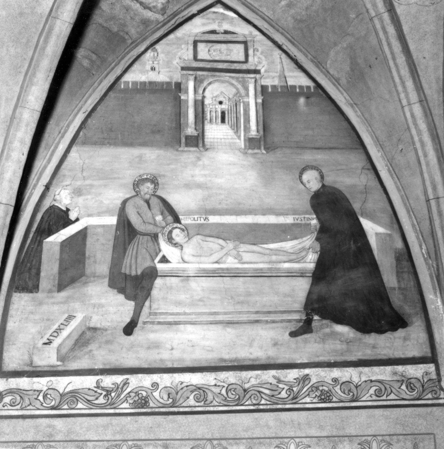 deposizione di San Lorenzo nel sepolcro (dipinto) - ambito veneto (sec. XVI)
