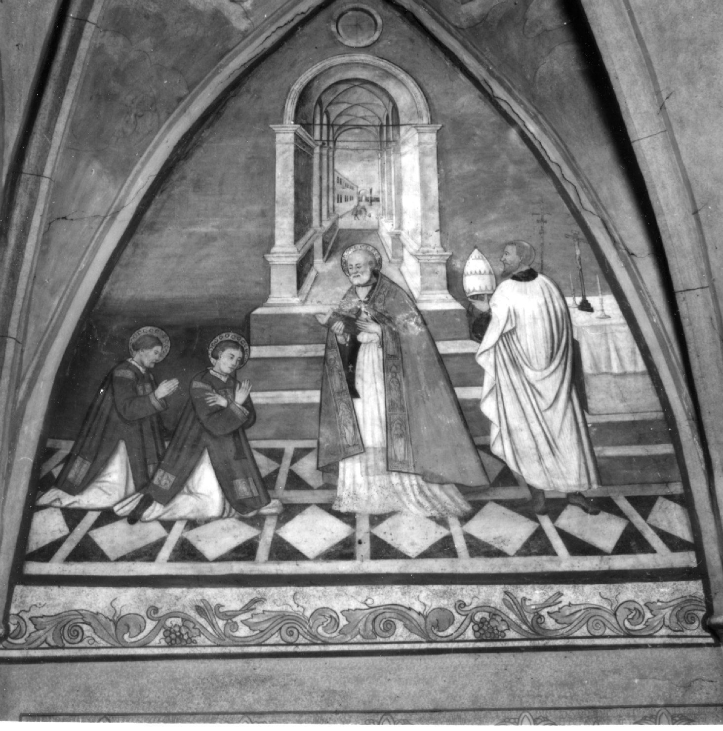 San Lorenzo ordinato diacono da Sisto II (dipinto) - ambito veneto (sec. XVI)