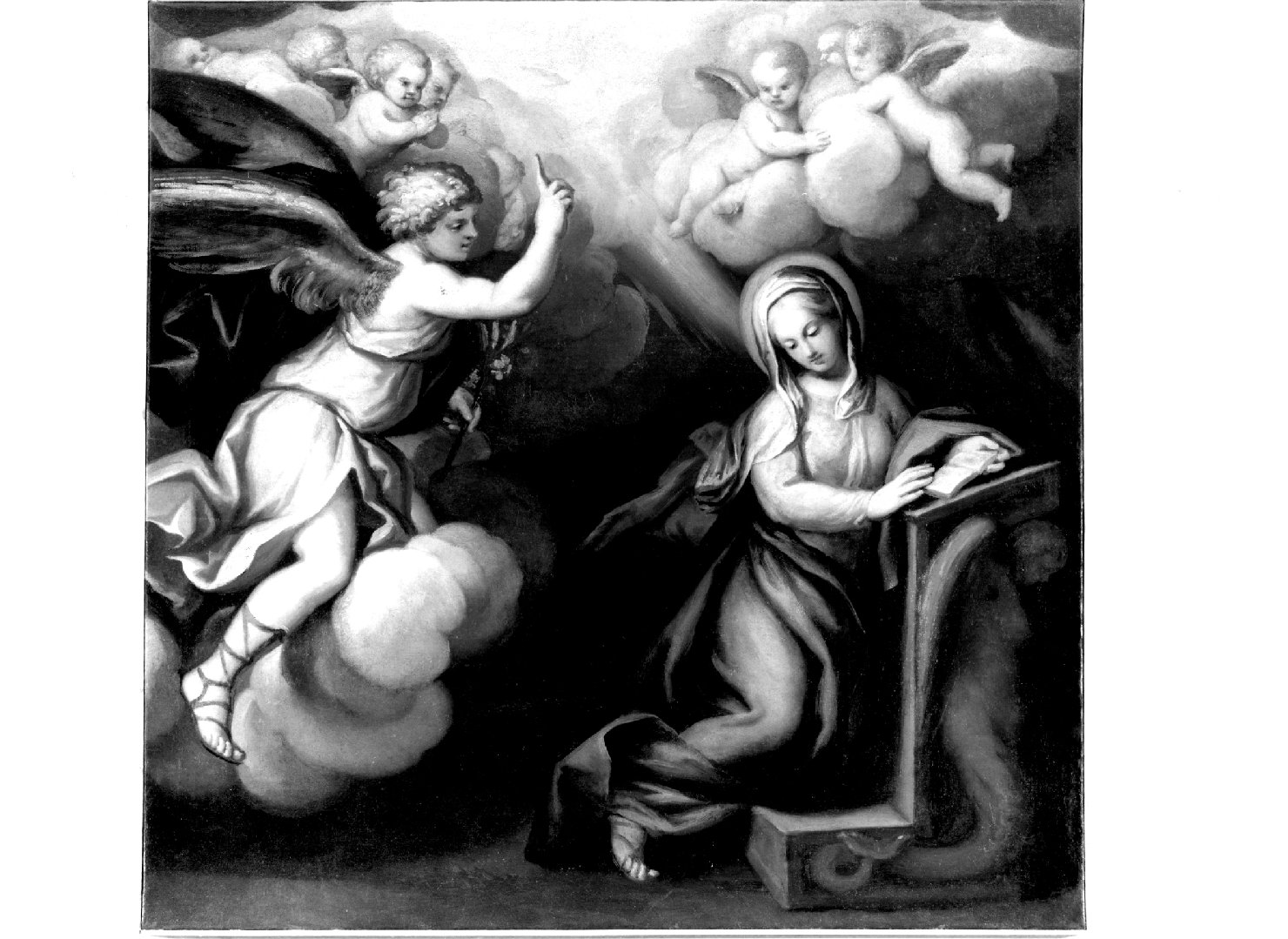 Annunciazione (dipinto) di Pellegrini Girolamo (sec. XVII)