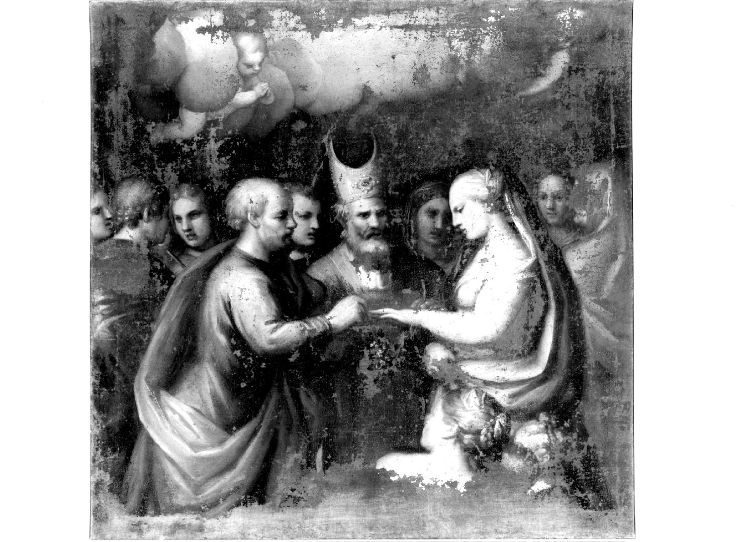 Sposalizio di Maria Vergine (dipinto) di Pellegrini Girolamo (sec. XVII)