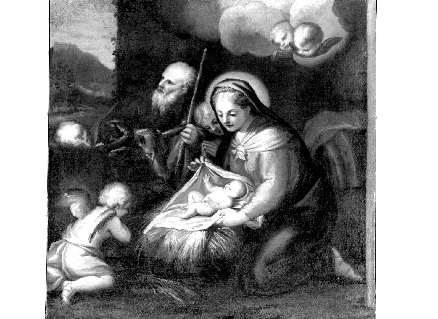 Nascita di Maria Vergine (dipinto) di Pellegrini Girolamo (sec. XVII)