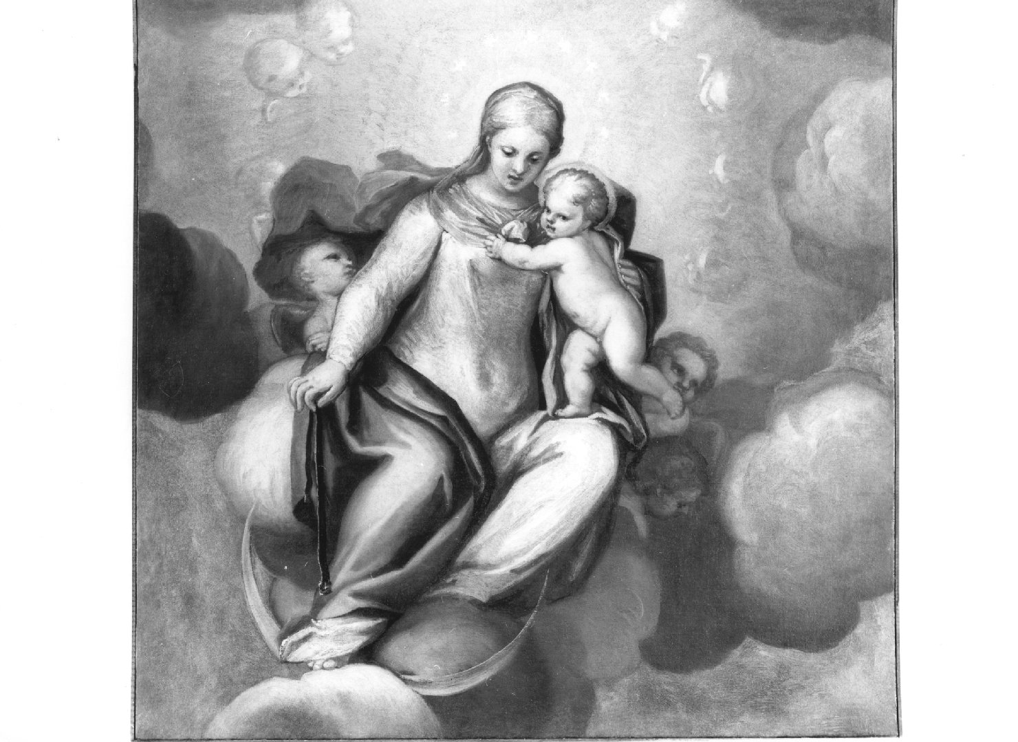 Madonna del Carmelo (dipinto) di Pellegrini Girolamo (attribuito) (sec. XVII)