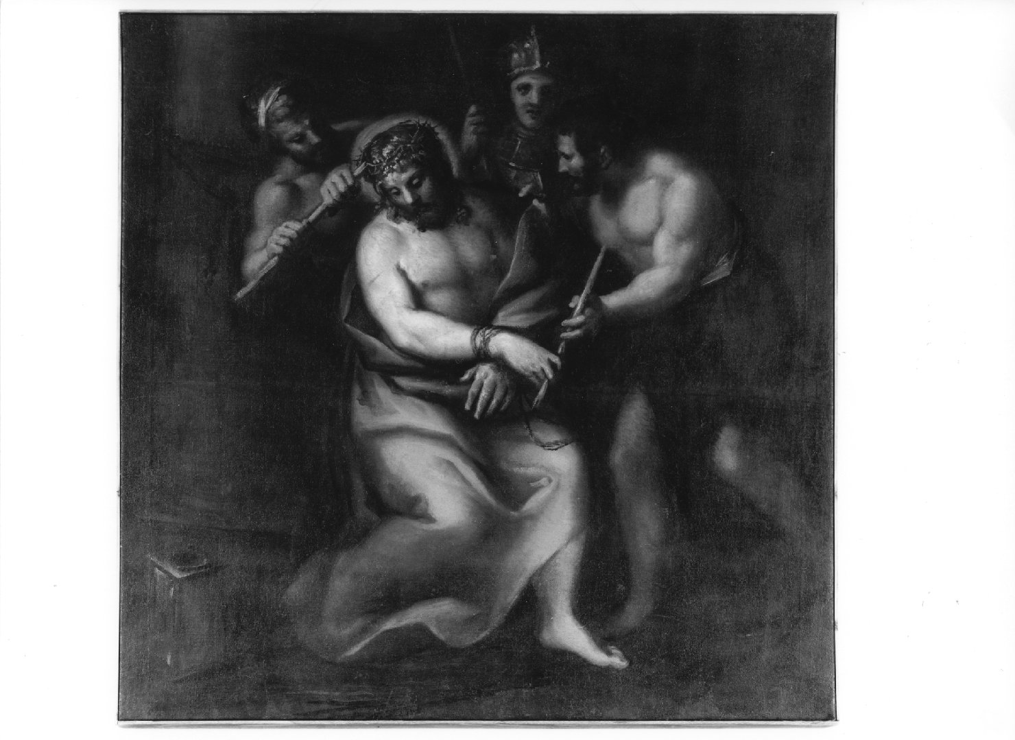 incoronazione di spine (dipinto) di Pellegrini Girolamo (attribuito) (sec. XVII)