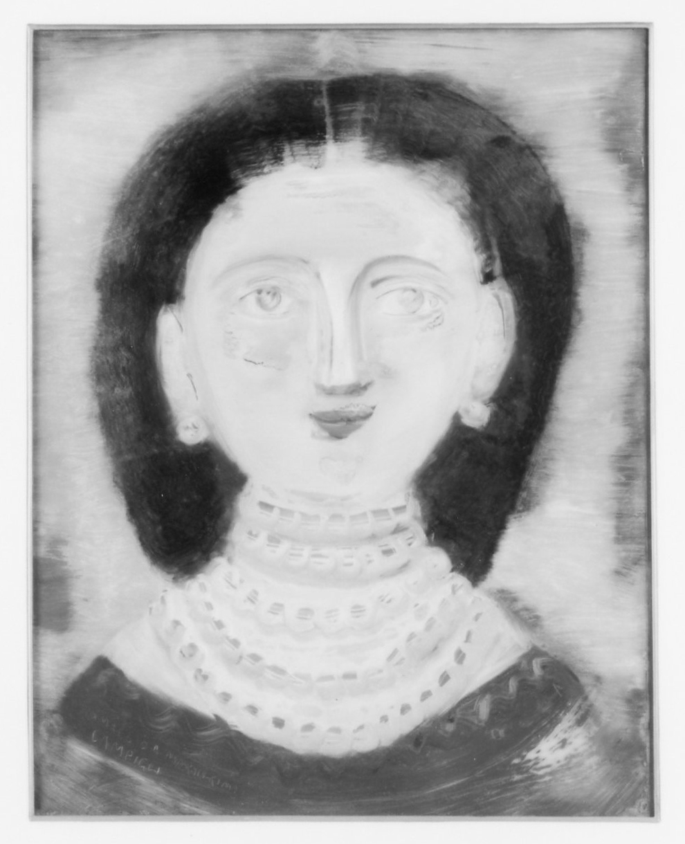 Testa di donna con collane (dipinto) di Campigli Massimo (sec. XX)