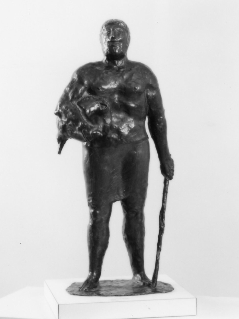 L'uomo del cinghiale (scultura) di Martini Arturo (sec. XX)