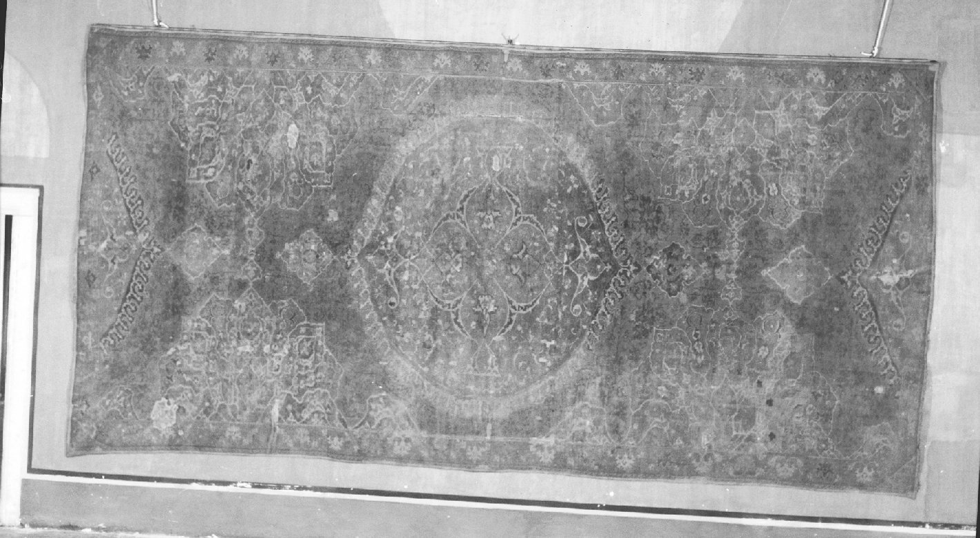 motivi decorativi floreali (tappeto, opera isolata) - manifattura di Ushak (secc. XVII/ XVIII)