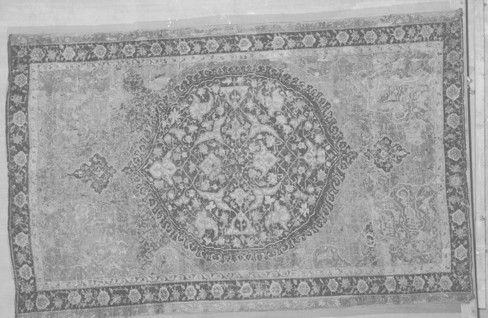 motivi decorativi floreali (tappeto, opera isolata) - manifattura di Ushak (sec. XVIII)
