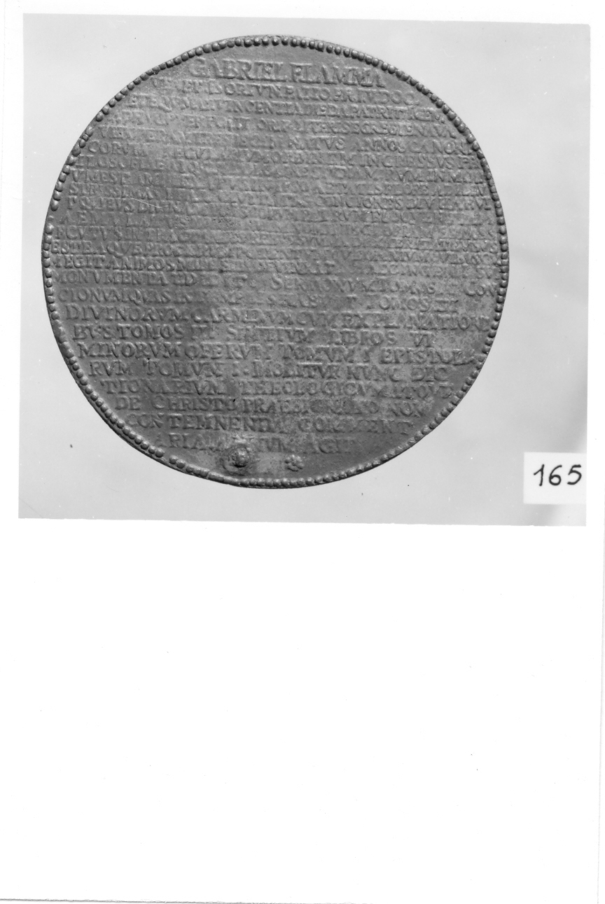 iscrizione (medaglia) di Andrea Cambi detto Bombarda (sec. XVI)