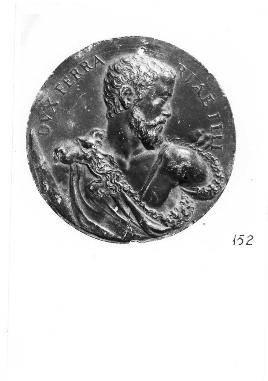 ritratto d'uomo di profilo (medaglia) di Ruspagiari Alfonso (attribuito) (sec. XVI)
