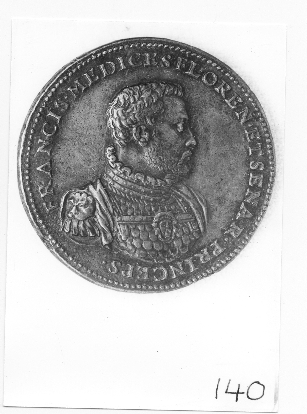 ritratto d'uomo di profilo (medaglia) di Poggini Domenico (sec. XVI)