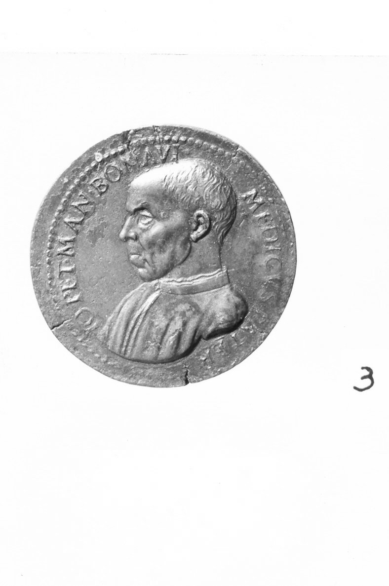 busto maschile (medaglia, elemento d'insieme) di Cavino Giovanni (sec. XVI)