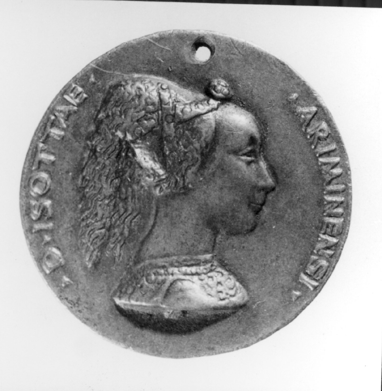 ritratto di donna (medaglia, elemento d'insieme) di De Pasti Matteo (sec. XV)