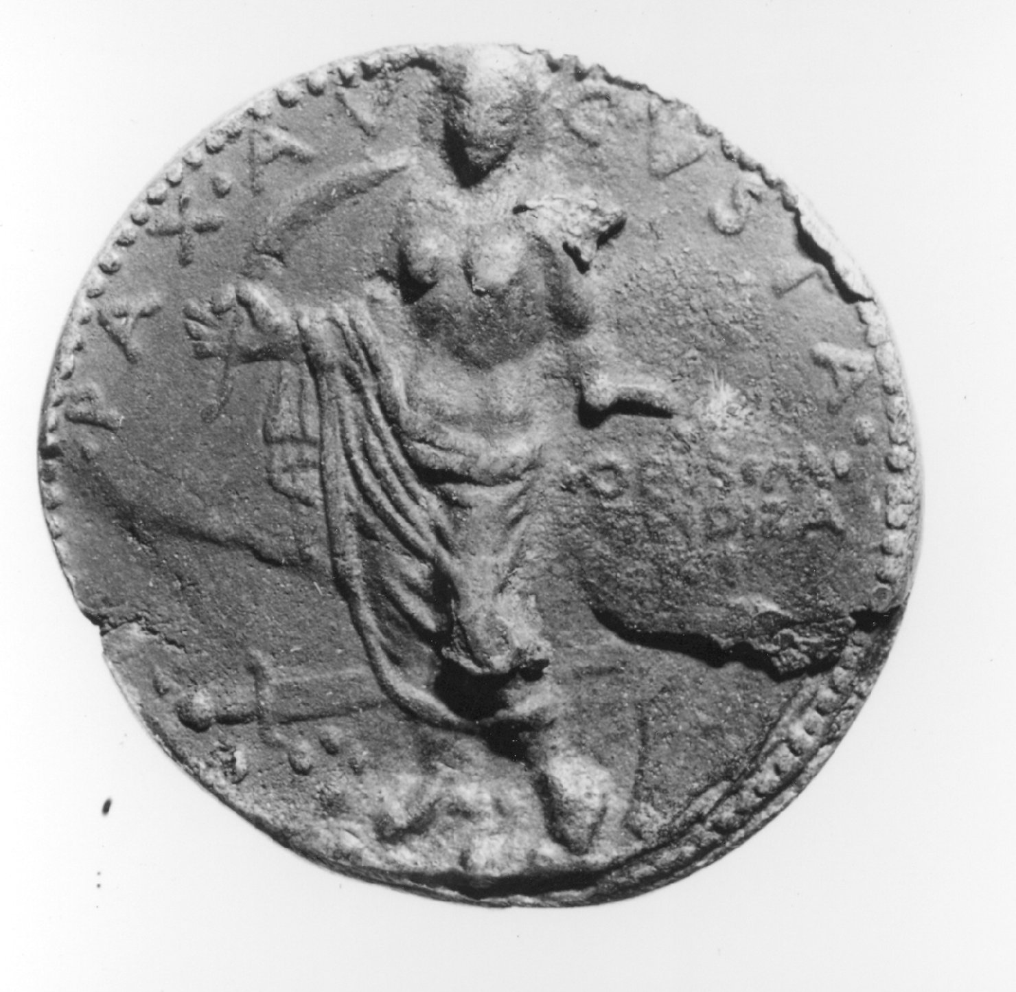 figura femminile (medaglia, elemento d'insieme) di Guidizzani M (sec. XV)