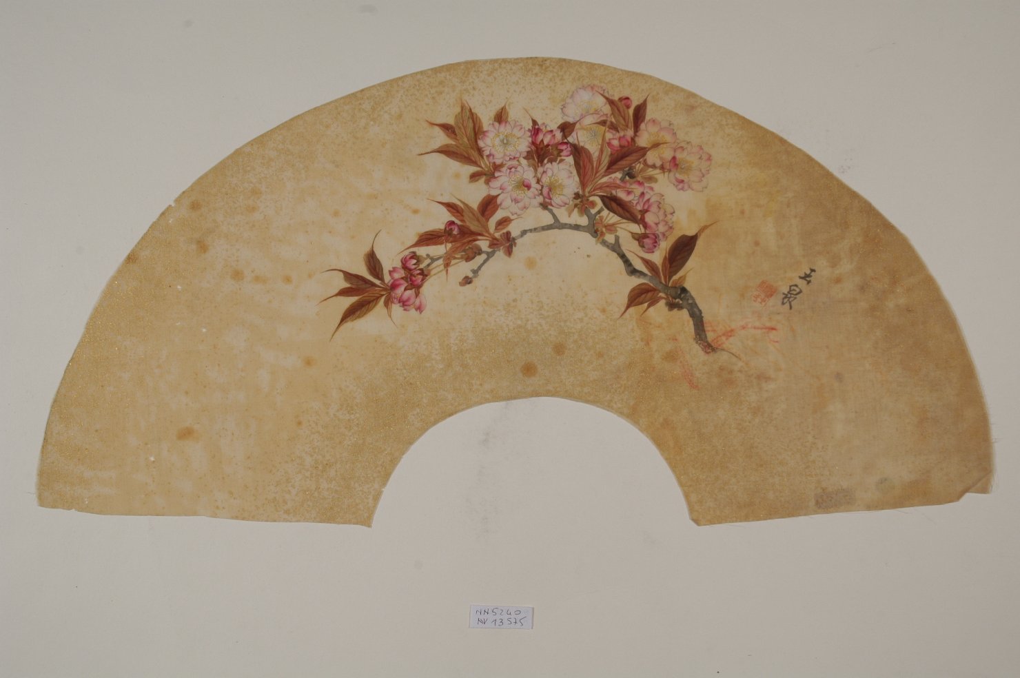 ventaglio, frammento - ambito giapponese (secc. XVII/ XIX)