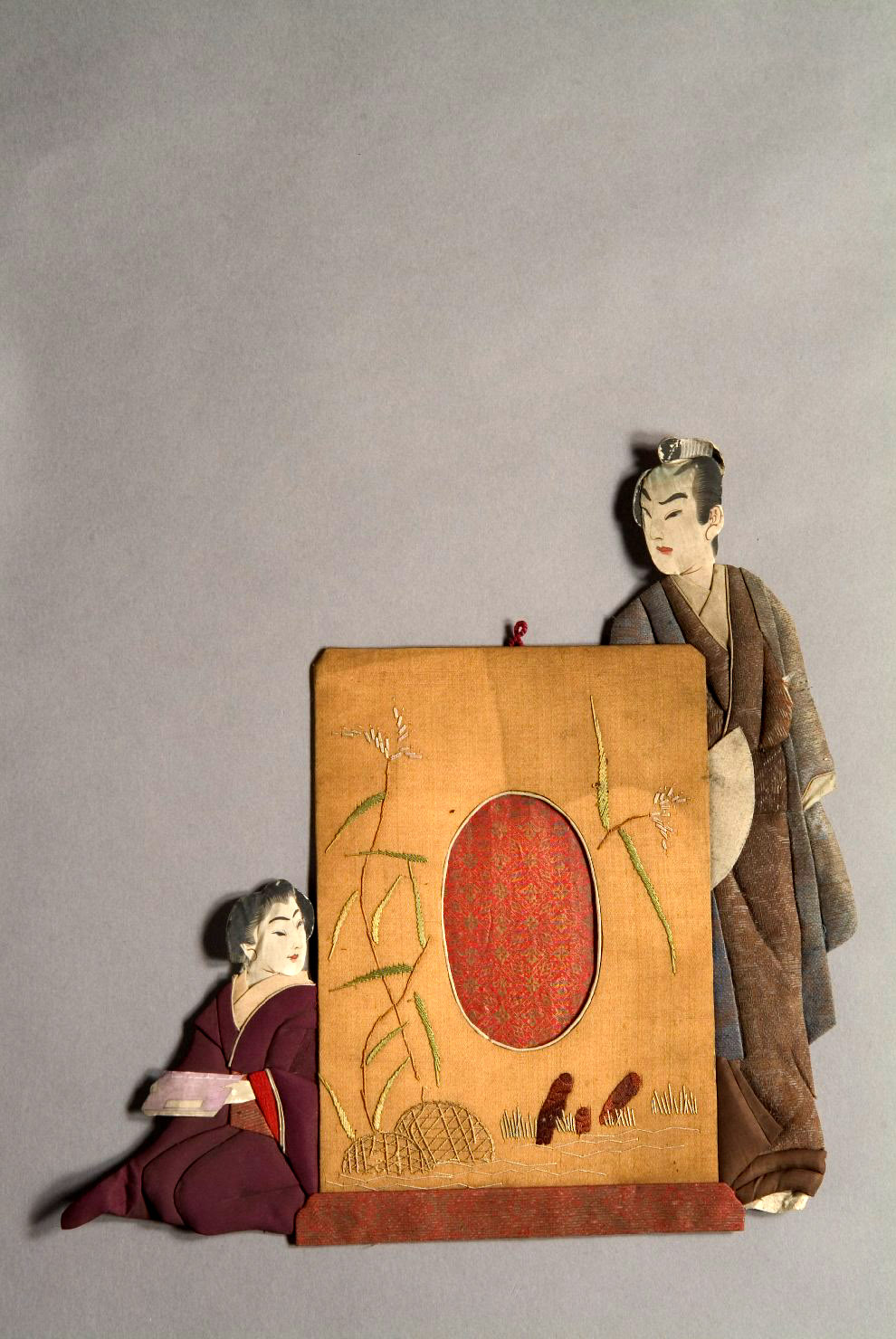 coppia con cornice (sagoma, opera isolata) - manifattura giapponese (sec. XIX)