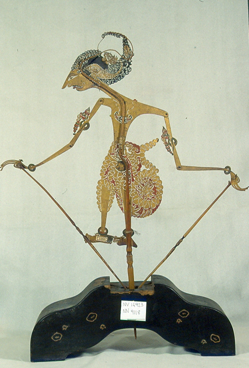 figura maschile (marionetta, opera isolata) - ambito Asia sud-orientale (secc. XVII/ XIX)