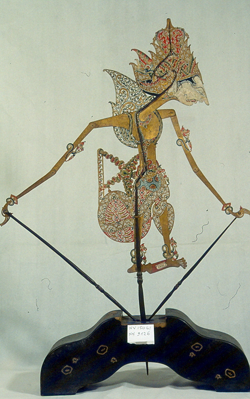 figura maschile (marionetta, opera isolata) - ambito Asia sud-orientale (secc. XVII/ XIX)