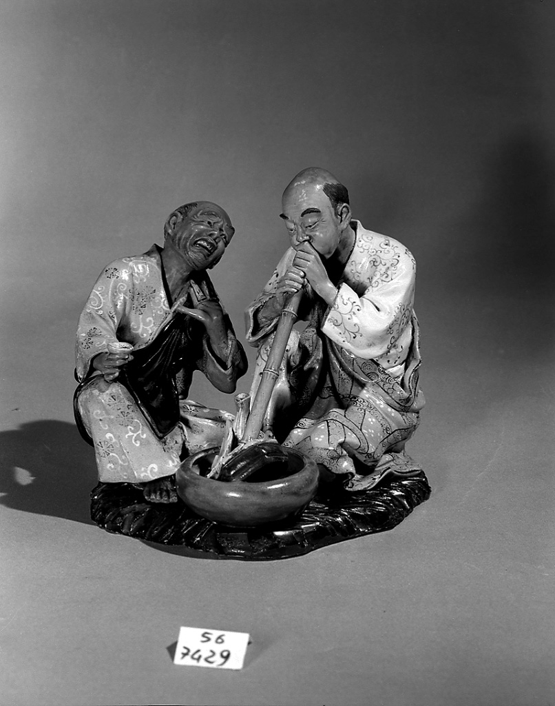 figure maschili (statuetta, opera isolata) - ambito giapponese (sec. XIX)