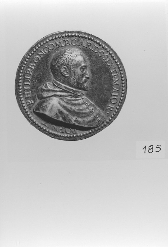 ritratto di ecclesiastico (medaglia, opera isolata) - bottega bolognese (sec. XVI)