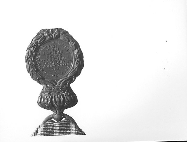 iscrizione (medaglia, opera isolata) - bottega francese (sec. XIX)