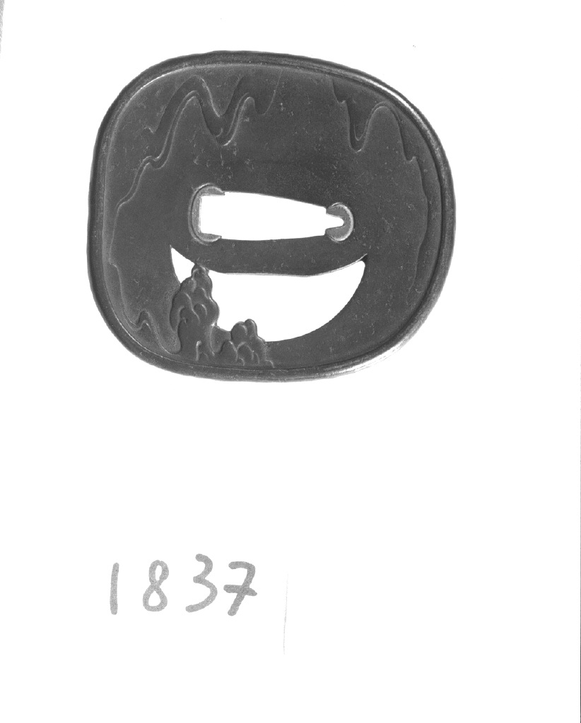 Mare (placchetta di spada, elemento d'insieme) di Kyonaga (scuola) (secc. XVI/ XIX)