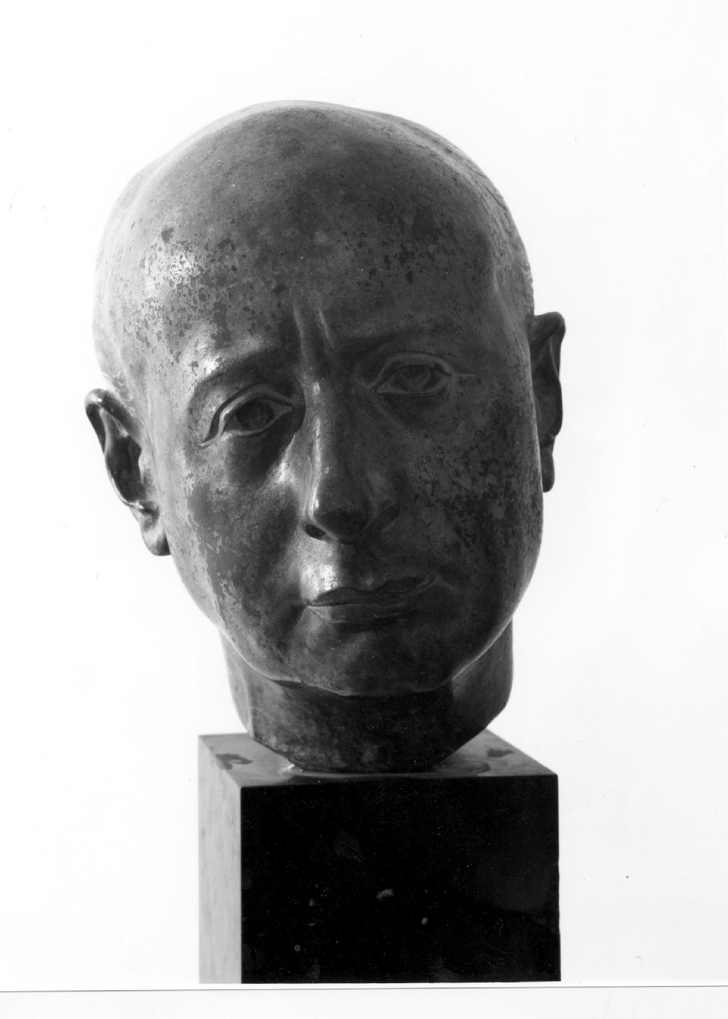 testa di Massimo Lecj, ritratto d'uomo (scultura, opera isolata) di Messina Francesco (sec. XX)