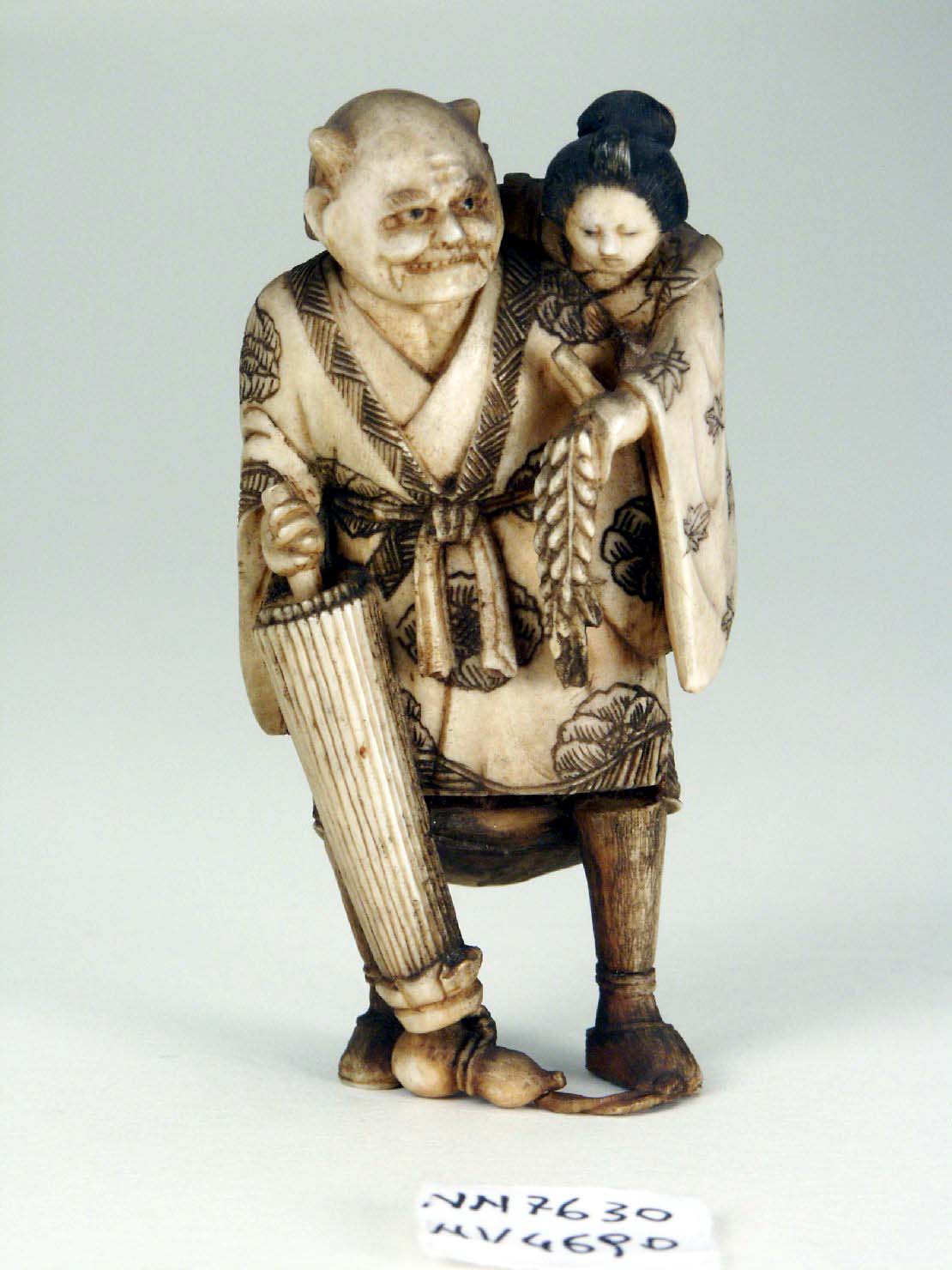 demone (statuetta, opera isolata) - ambito giapponese (secc. XVII/ XIX)