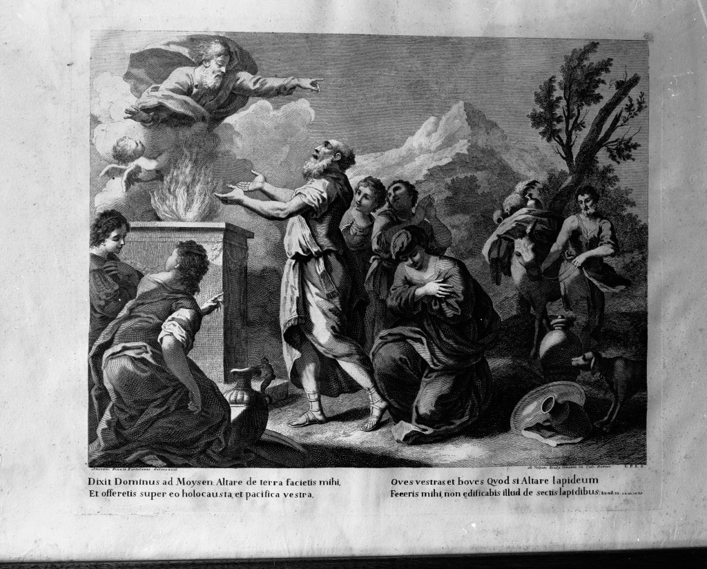 Il sacrificio di Mosè, Mosè (stampa, serie) di Volpato Giovanni, Amigoni Jacopo (sec. XVIII)
