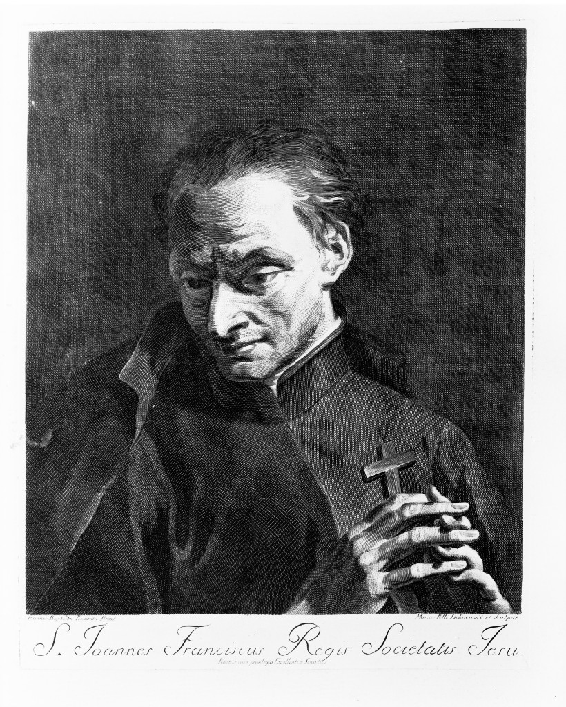 S. Ioannes Franciscus Regis Societatis Iesu, ritratto d'uomo (stampa, serie) di Pelli Marco, Piazzetta Giovanni Battista (sec. XVIII)