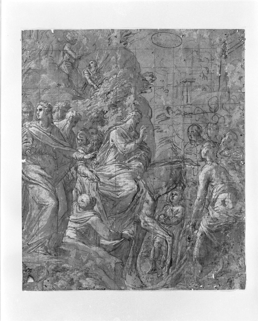 profeta (disegno, opera isolata) di Zanguidi Jacopo detto Bertoja (sec. XVI)