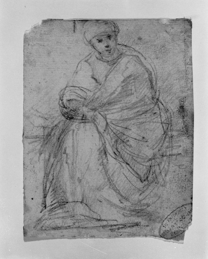 figura maschile (disegno, opera isolata) - ambito emiliano (sec. XVII)