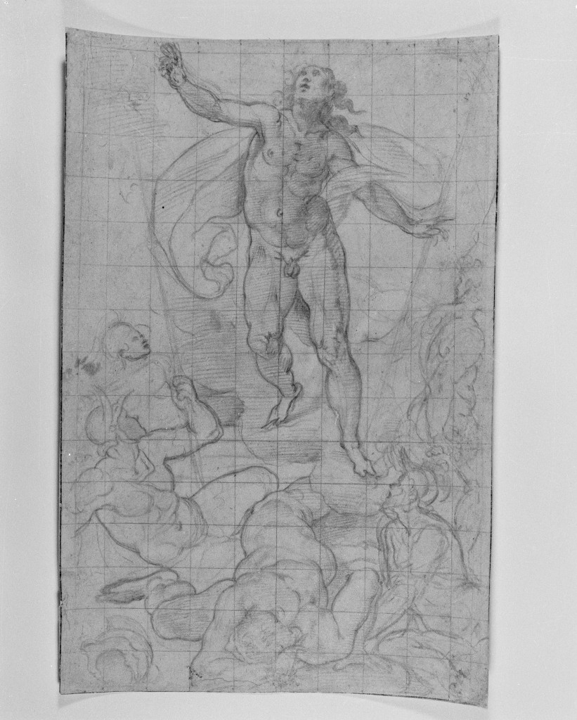 resurrezione di Cristo (disegno, opera isolata) di Roncalli Cristoforo detto Pomarancio (attribuito) (sec. XVII)