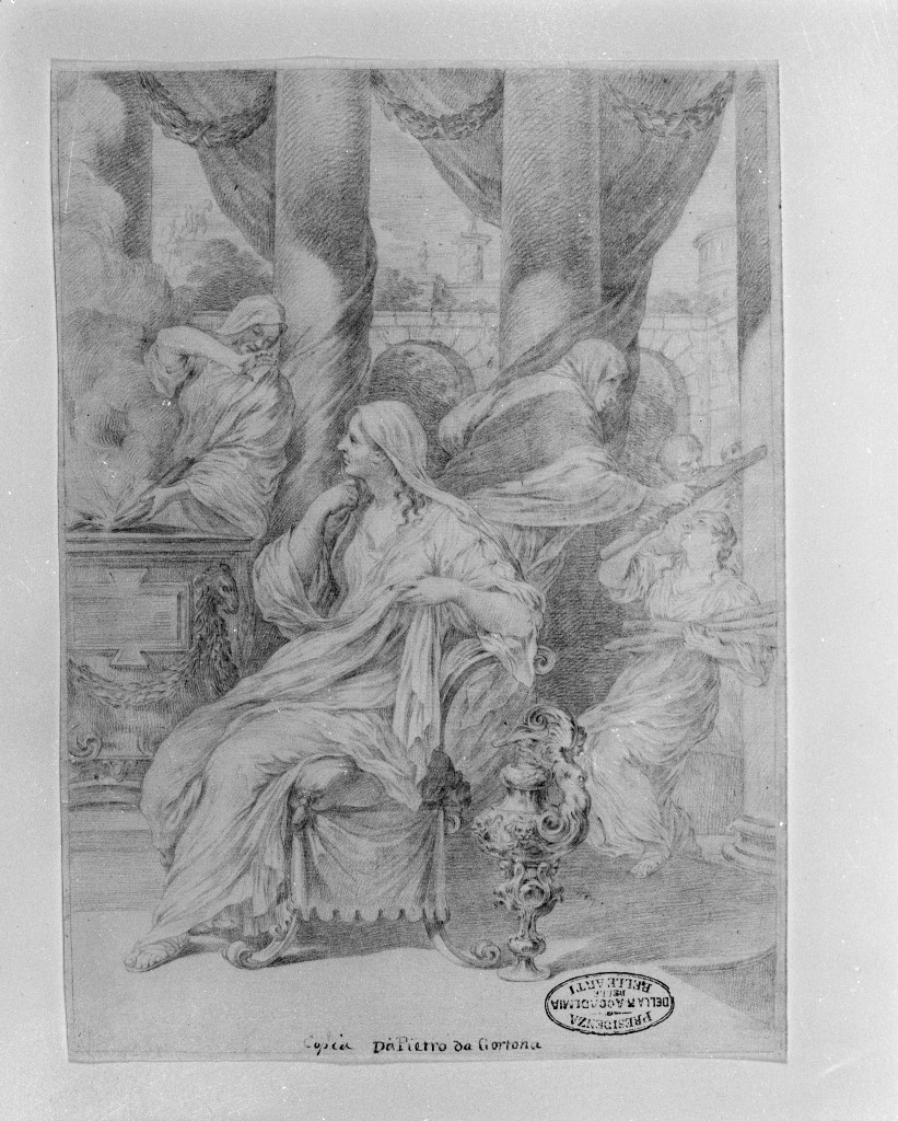 Vestali (disegno, opera isolata) di Ferri Cirro (attribuito) (sec. XVII)