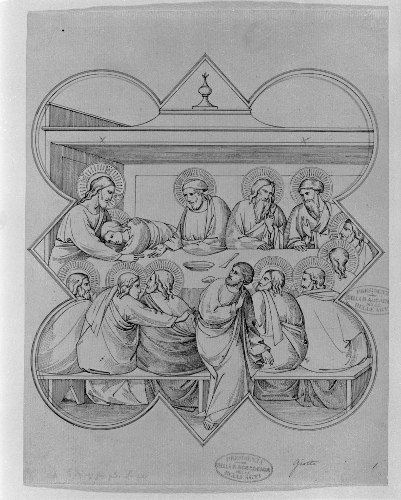 ultima cena (disegno, opera isolata) di De Superville Pierre Davide Humbert (sec. XVIII)