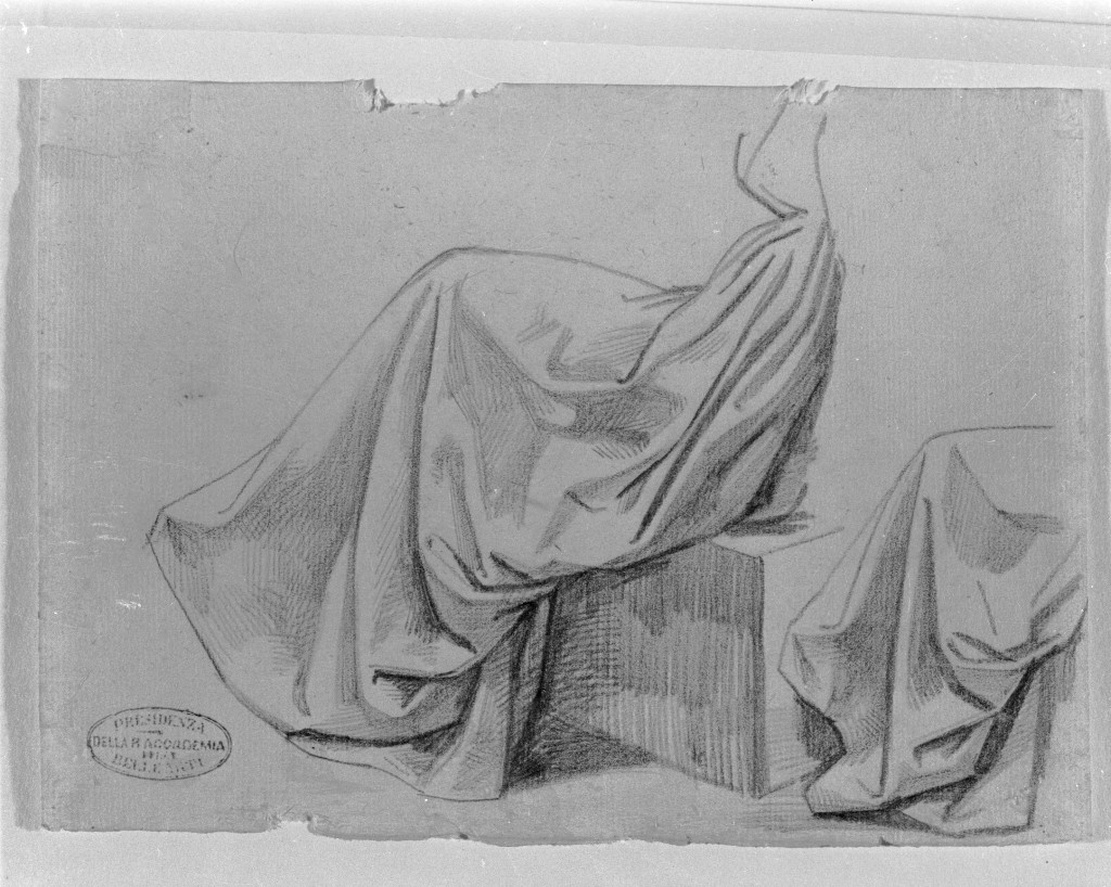 studio di panneggio (disegno, opera isolata) di De Superville Pierre Davide Humbert (secc. XVIII/ XIX)