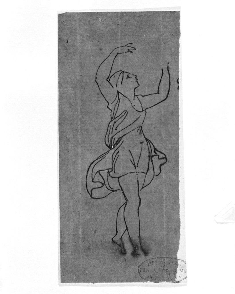 figura femminile (disegno, opera isolata) di De Superville Pierre Davide Humbert (secc. XVIII/ XIX)