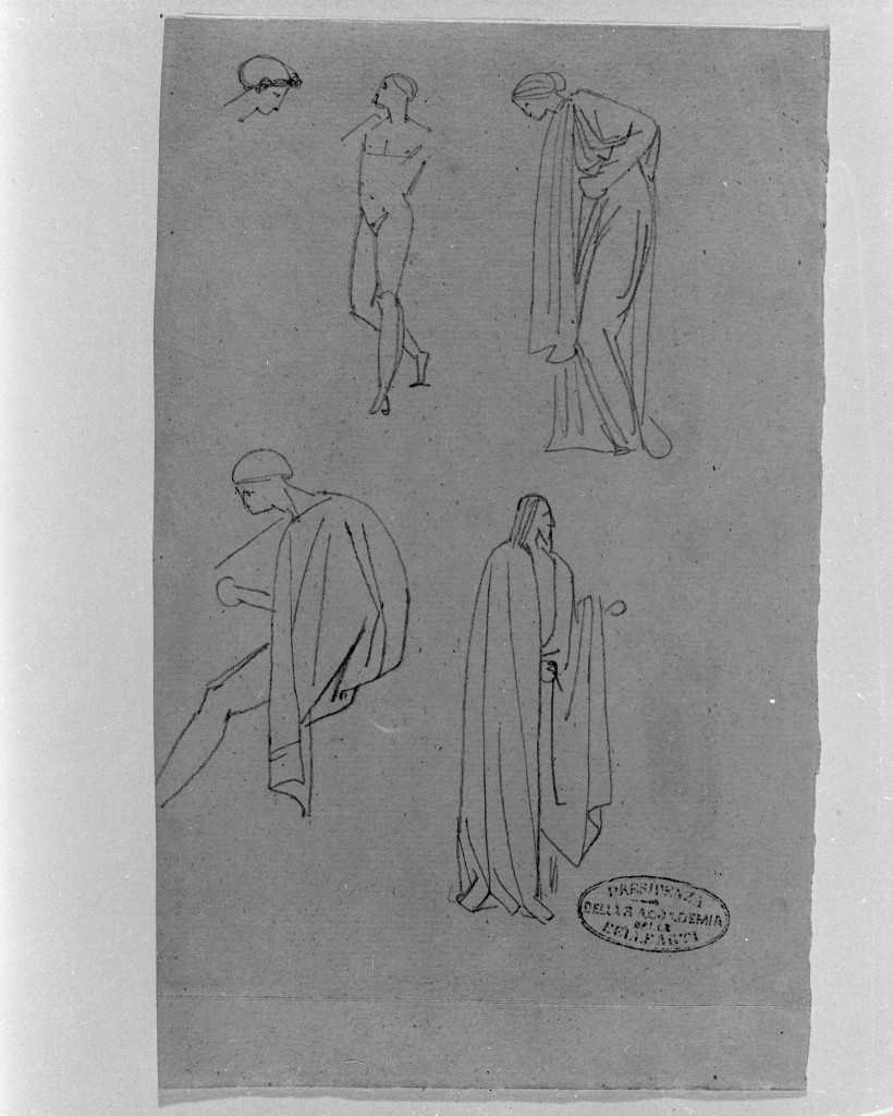 studio di figure (disegno, opera isolata) di De Superville Pierre Davide Humbert (secc. XVIII/ XIX)