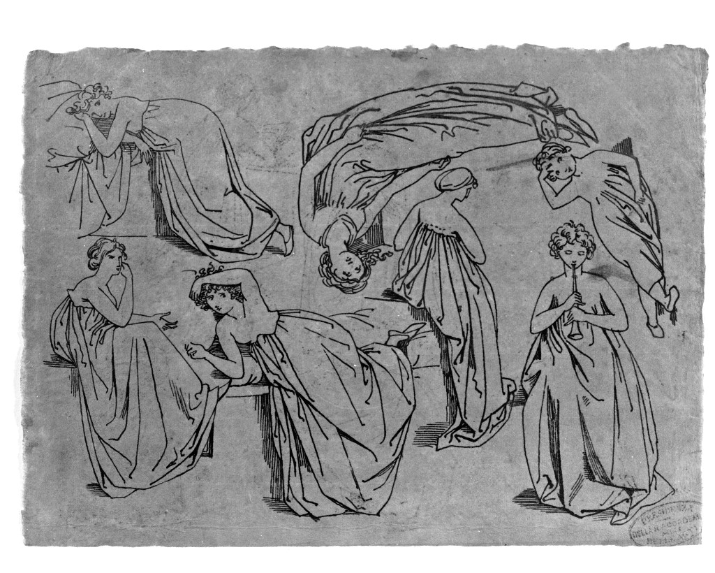 figure femminili (disegno, opera isolata) di De Superville Pierre Davide Humbert (secc. XVIII/ XIX)