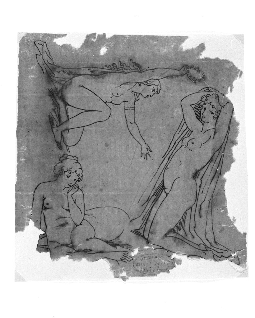 figure femminili (disegno, opera isolata) di De Superville Pierre Davide Humbert (secc. XVIII/ XIX)