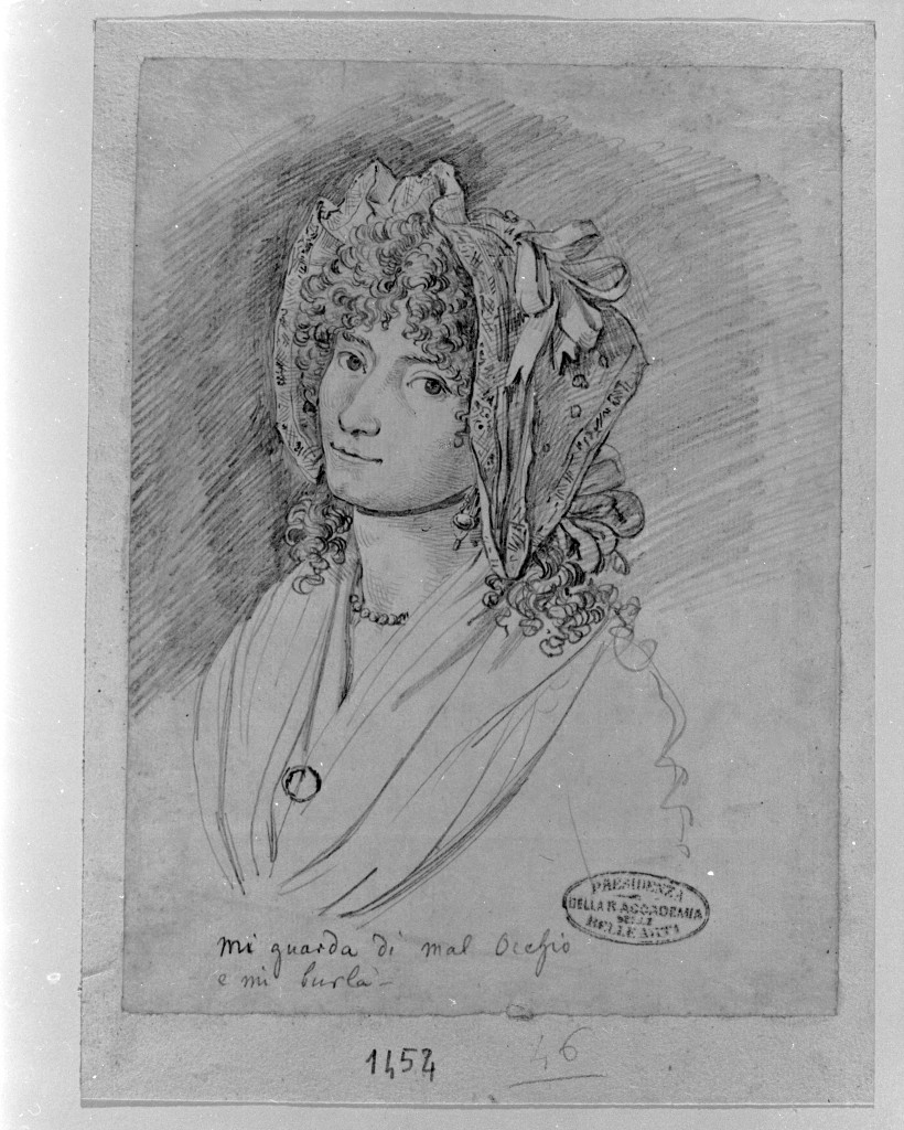 ritratto di donna (disegno, opera isolata) di De Superville Pierre Davide Humbert (secc. XVIII/ XIX)